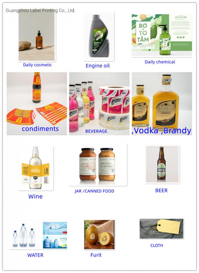 برچسب خود چسبنده بطری شراب برچسب ضد آب PVC وینیل برش محکم 0