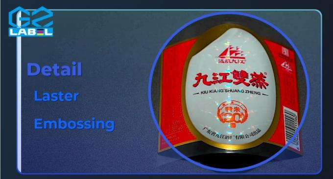 برچسب خود چسبنده بطری شراب برچسب ضد آب PVC وینیل برش محکم 6