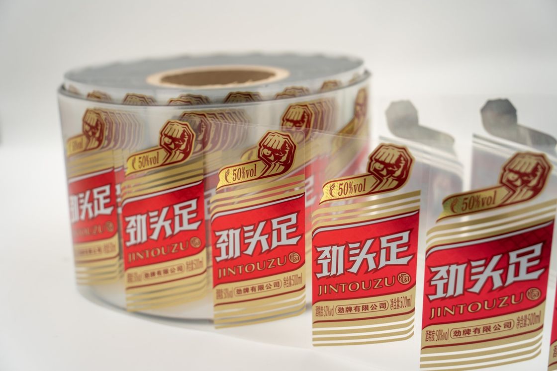 کاغذ استیکر چاپی شفاف برای برچسب بطری شراب طرح ها و اشکال سفارشی در دسترس است