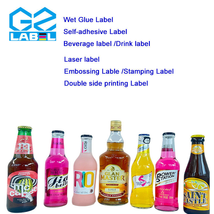 برچسب بطری آبجو کاغذی با پایان درخشان ساخته شده از کاغذ آسان برای اعمال و برداشتن